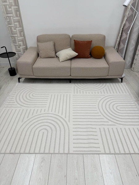 Изображение товара Ковер Radjab Carpet Поло Прямоугольник PL 255 / 12571RK (2.4x3.4, Cream)