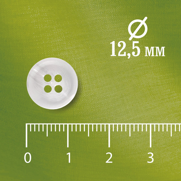 Изображение товара Набор пуговиц Sentex P-A1828 12.5/4 (20шт, белый)