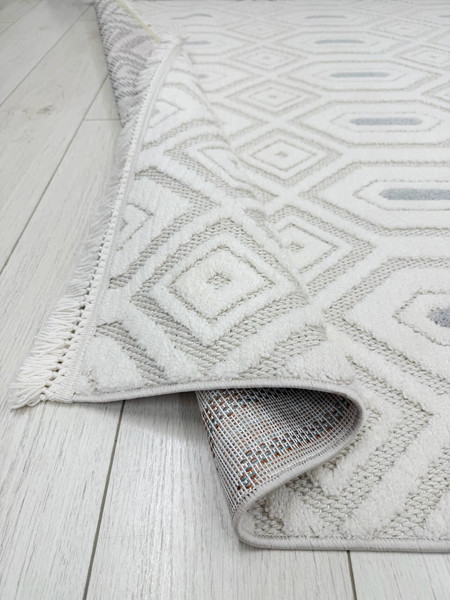 Изображение товара Ковер Radjab Carpet Поло Прямоугольник EN 262 / 12560RK (2.4x3.4, Cream/L.Grey)