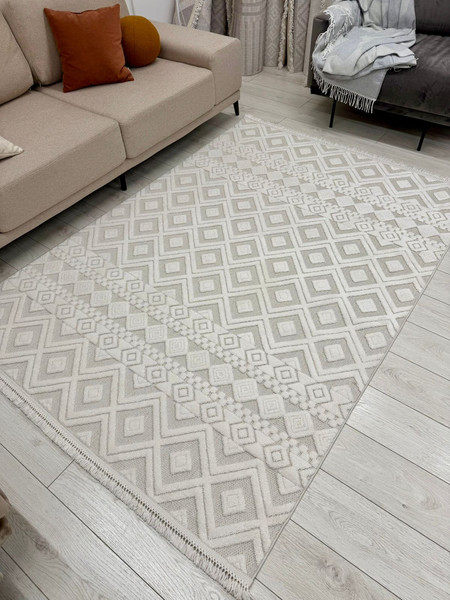 Изображение товара Ковер Radjab Carpet Поло Прямоугольник EN 268 / 12569RK (2.4x3.4, Cream)