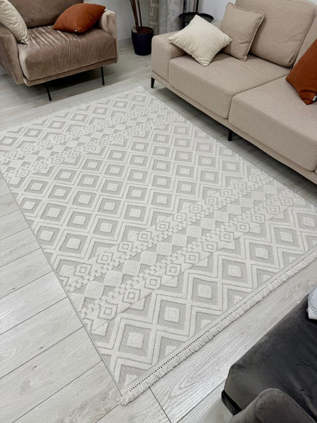 Изображение товара Ковер Radjab Carpet Поло Прямоугольник EN 268 / 12569RK (2.4x3.4, Cream)