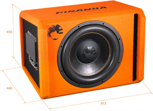 Изображение товара Корпусной активный сабвуфер DL Audio Piranha 15A V2 (оранжевый)