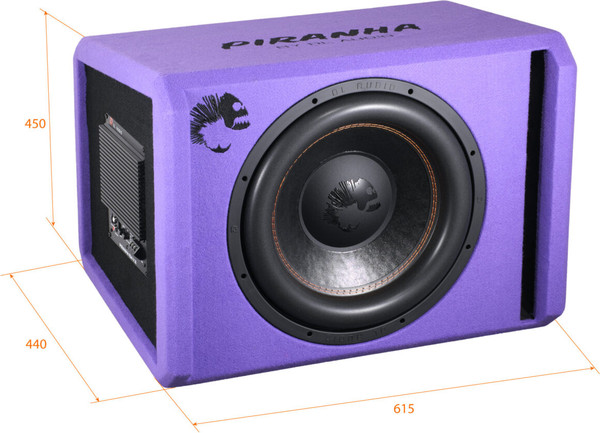 Изображение товара Корпусной активный сабвуфер DL Audio Piranha 15A V2 (фиолетовый)