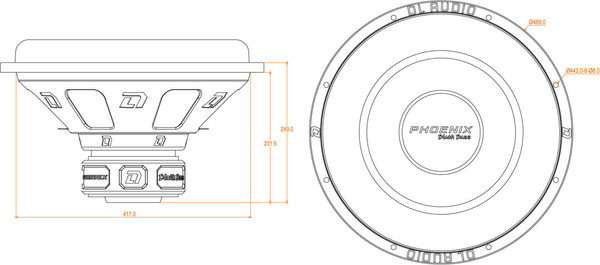 Изображение товара Головка сабвуфера DL Audio Phoenix Black Bass 18