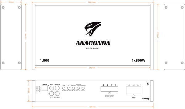Изображение товара Автомобильный усилитель DL Audio Anaconda 1.800