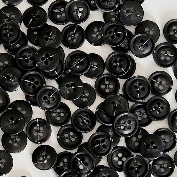 Изображение товара Набор пуговиц Sentex P-A1828 12.5/4 (100шт, черный)