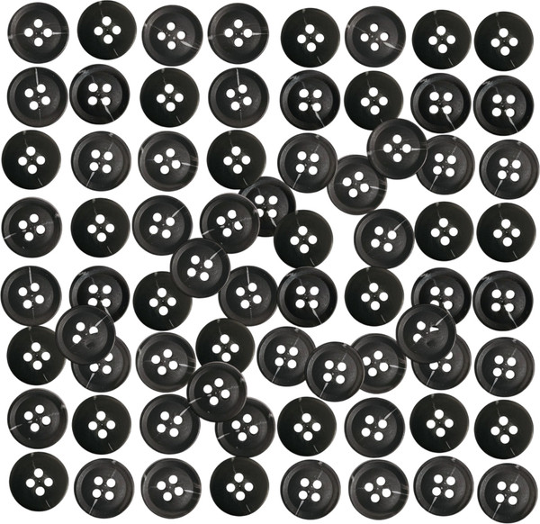 Изображение товара Набор пуговиц Sentex P-A1828 12.5/4 (100шт, черный)