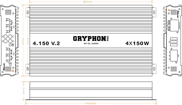 Изображение товара Автомобильный усилитель DL Audio Gryphon Pro 4.150 V.2