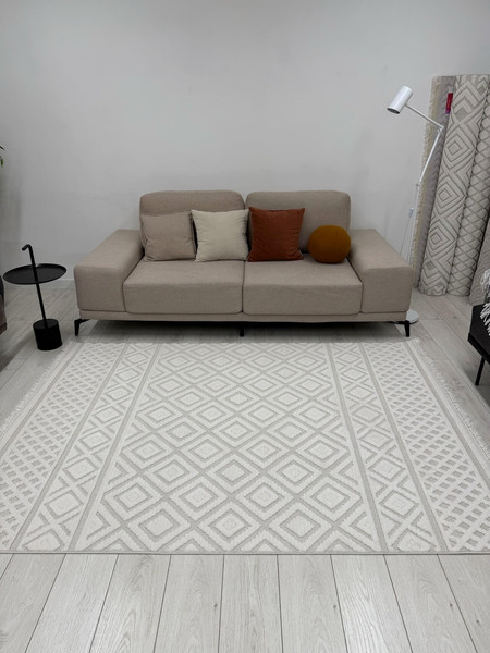 Изображение товара Ковер Radjab Carpet Поло Прямоугольник PL 200 / 12550RK (2x4, Cream)