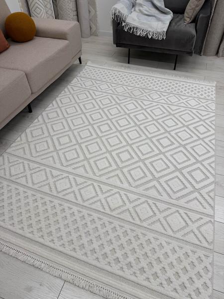Изображение товара Ковер Radjab Carpet Поло Прямоугольник PL 200 / 12550RK (2x4, Cream)