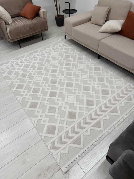 Изображение товара Ковер Radjab Carpet Поло Прямоугольник EN 256 / 12535RK (2x2.9, Cream/Beige)