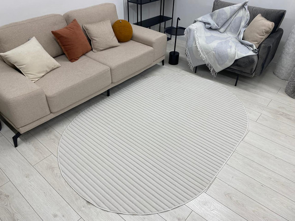 Изображение товара Ковер Radjab Carpet Сканди Сизаль Овал 10935A / 12190RK (2x2.9, Krem/Krem)