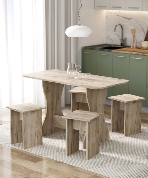 Изображение товара Обеденная группа Артём-Мебель Остин СН-130 ДСП  (дуб крафт серый)