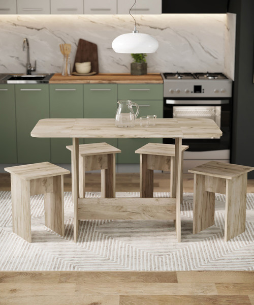 Изображение товара Обеденная группа Артём-Мебель Остин СН-130 ДСП  (дуб крафт серый)