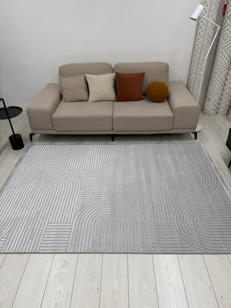 Изображение товара Ковер Radjab Carpet Моника Прямоугольник MC 402A / 12588RK (1.6x3, L.Grey)