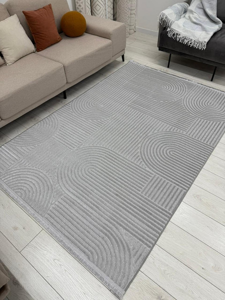 Изображение товара Ковер Radjab Carpet Моника Прямоугольник MC 402A / 12588RK (1.6x3, L.Grey)