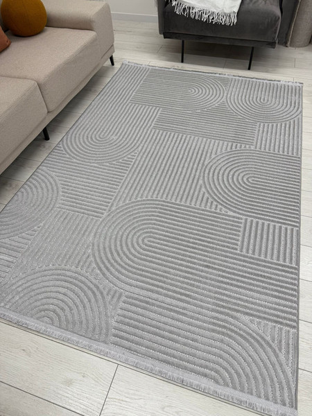 Изображение товара Ковер Radjab Carpet Моника Прямоугольник MC 402A / 12588RK (1.6x3, L.Grey)