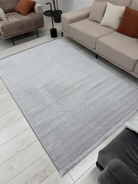 Изображение товара Ковер Radjab Carpet Моника Прямоугольник MC 402A / 12588RK (1.6x3, L.Grey)
