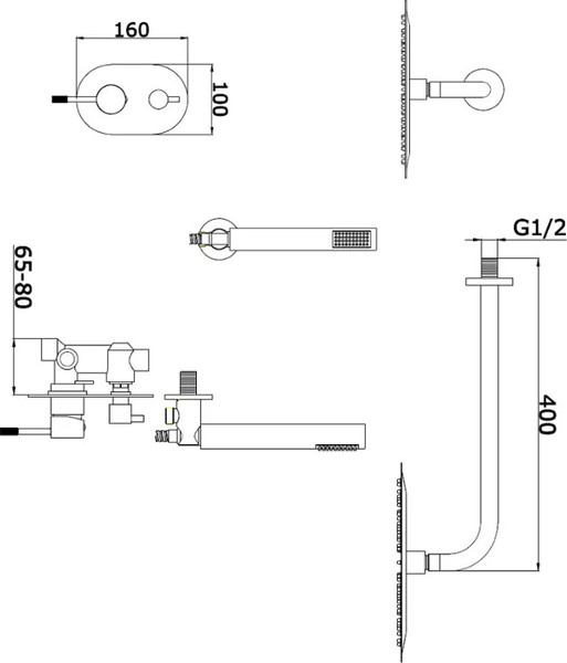 Изображение товара Душевая система со смесителем Vieir V403563