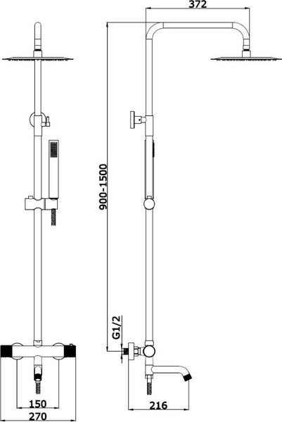 Изображение товара Душевая система со смесителем Vieir V403561