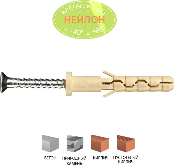 Изображение товара Дюбель-гвоздь ЕВРОПАРТНЕР PDG LK 06x40 / 76010605 (150шт)