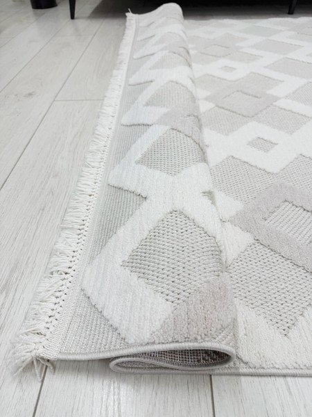 Изображение товара Коврик Radjab Carpet Поло Прямоугольник EN 261 / 12473RK (1.2x1.8, Cream/Beige)
