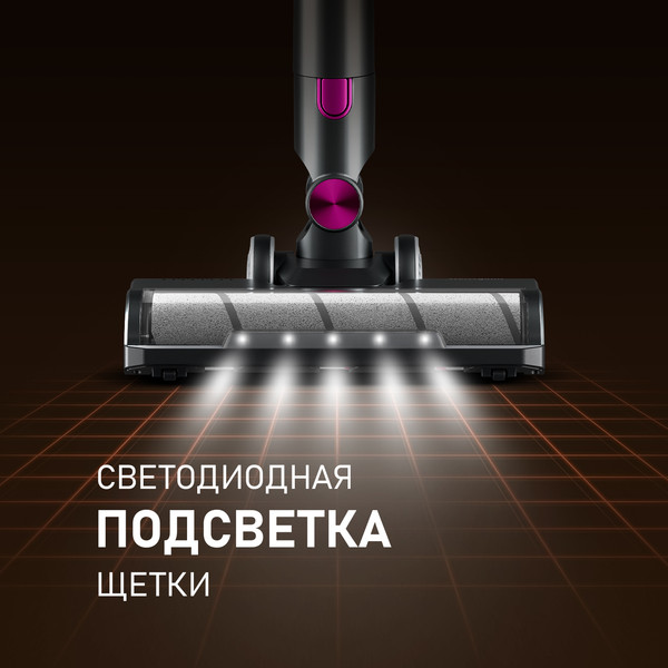 Изображение товара Вертикальный пылесос Weissgauff V12 BLDC 400 Magenta Turbo