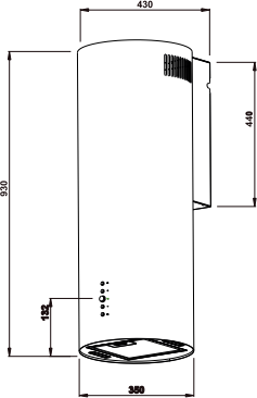 Изображение товара Вытяжка коробчатая Weissgauff Gracia BL
