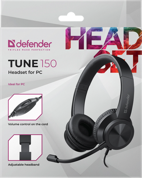 Изображение товара Наушники-гарнитура Defender Tune 150 / 63151 (черный)