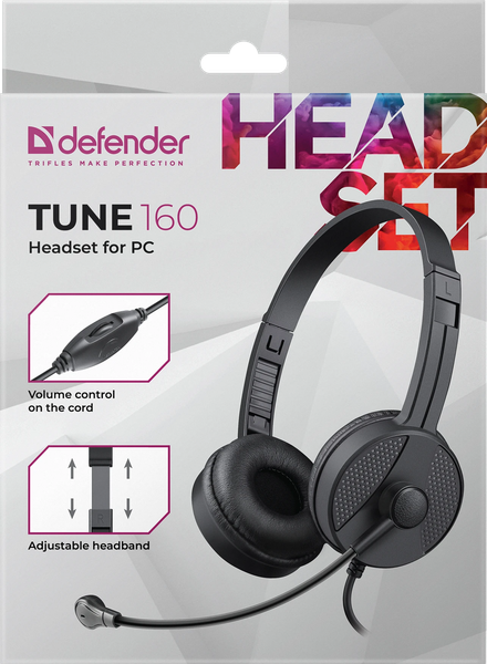 Изображение товара Наушники-гарнитура Defender Tune 160 / 63164 (черный)