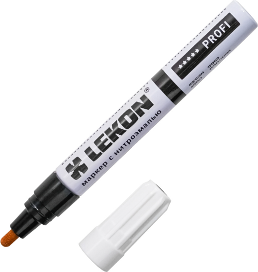 Изображение товара Маркер-краска LEKON Profi с нитроэмалью 4мм / 018804 (черный)