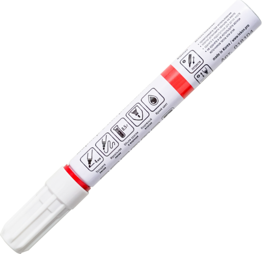 Изображение товара Маркер перманентный LEKON Profi с нитроэмалью 4мм / 018104 (красный)