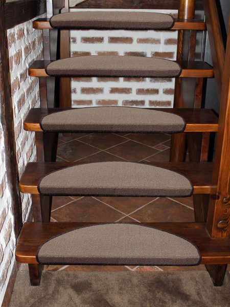 Изображение товара Набор ковриков для лестницы MATEX My Step / 53-767 (5шт, темно-коричневый/коричневый/кирпичный)