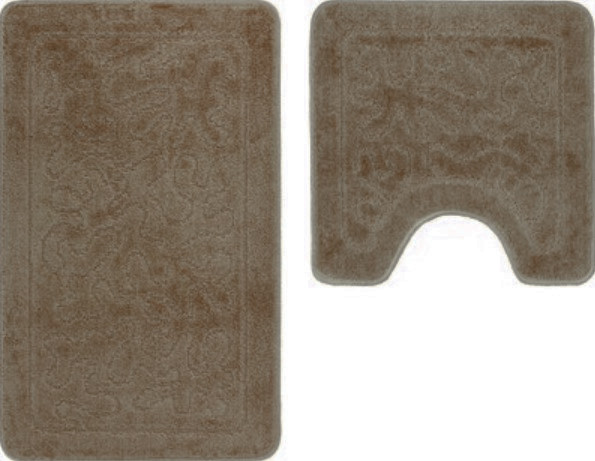 Изображение товара Набор ковриков для ванной и туалета Shahintex РР 60x100/60x50 003 S (мокко 80)