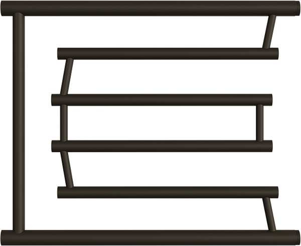 Изображение товара Полотенцесушитель водяной Двин D Pobeda 50/60 (черный матовый)