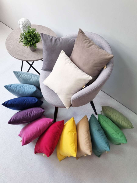 Изображение товара Комплект подушек декоративных MATEX Aria Premium Velours / 65-494 (2шт, молочный)