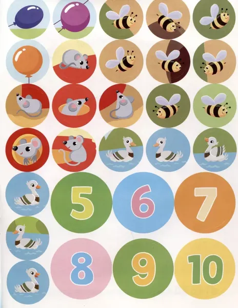 Изображение товара Развивающая книга Malamalama Приклей-ка. Считаем от 1 до 10, мягкая обложка