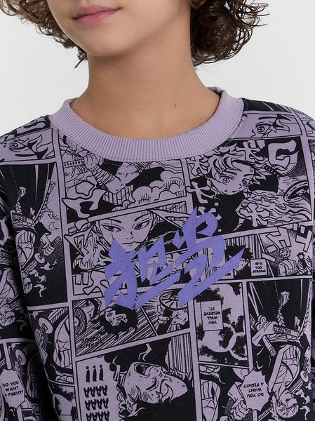 Изображение товара Свитшот детский Mark Formelle 123431/1 (р.140-68, аниме на лаванде)