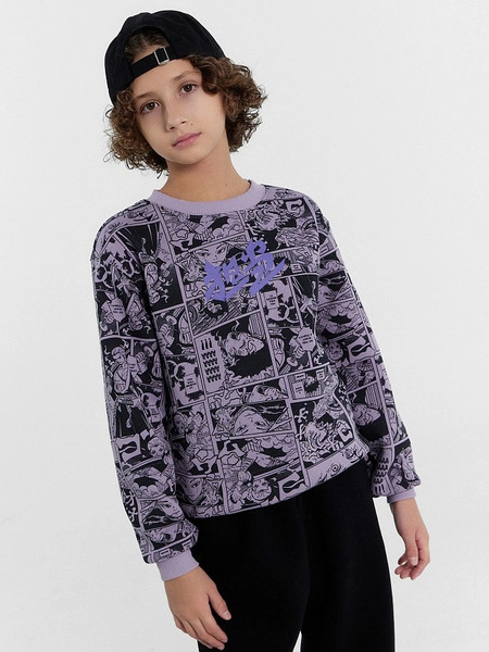 Изображение товара Свитшот детский Mark Formelle 123431/1 (р.146-72, аниме на лаванде)