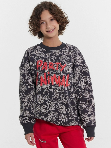 Изображение товара Свитшот детский Mark Formelle 123437/1 (р.134-68, персонажи на графитовом)