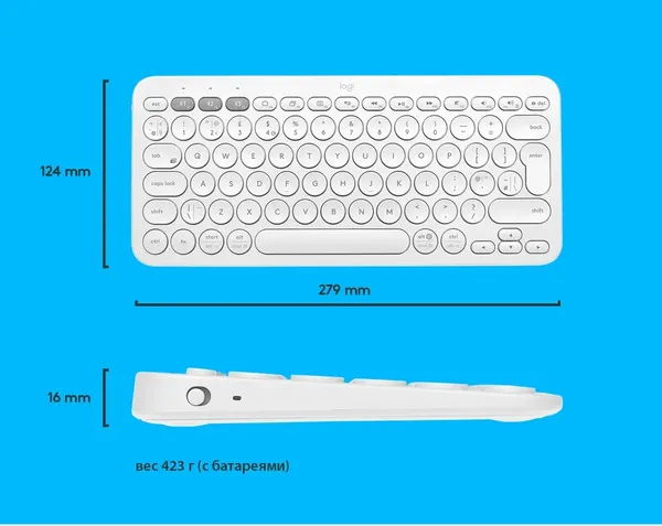 Изображение товара Клавиатура Logitech K380 / 920-009163 (белый)