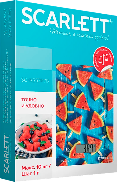 Изображение товара Кухонные весы Scarlett SC-KS57P78