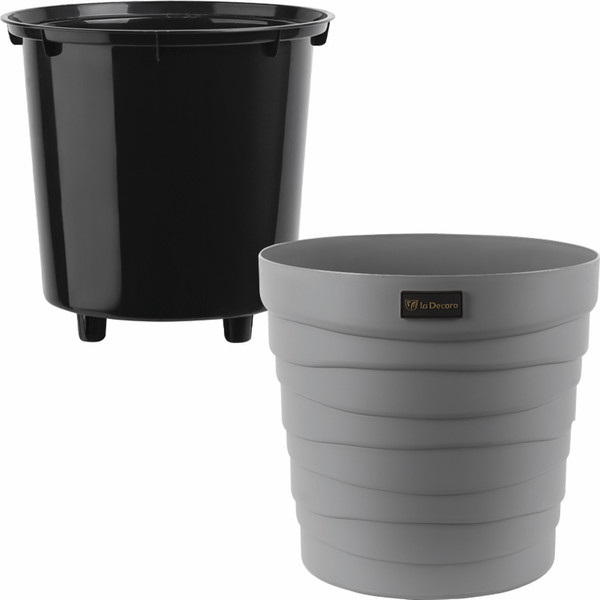 Изображение товара Кашпо La Decoro Бархан КШ-4367 (серый жемчуг)