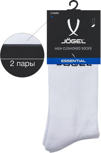 Изображение товара Носки Jogel Essential High Cushioned Socks 2 (р-р 32-34, белый, 2шт)