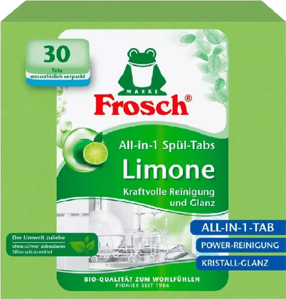 Изображение товара Таблетки для посудомоечных машин Frosch Лимон (30шт)