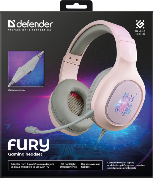 Изображение товара Наушники-гарнитура Defender Fury / 64481