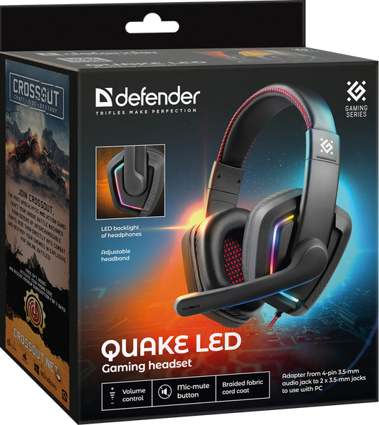Изображение товара Наушники-гарнитура Defender Quake / 64515