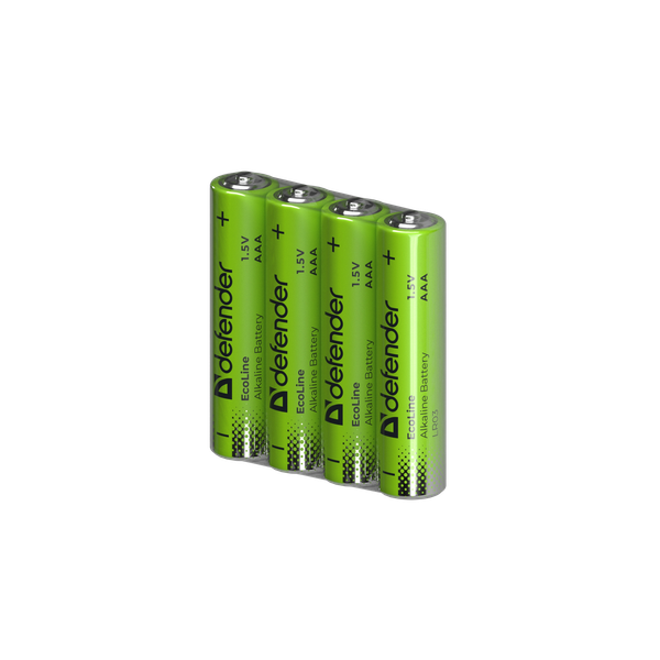 Изображение товара Комплект батареек Defender EcoLine LR03-4S ААА / 56021 (4шт)