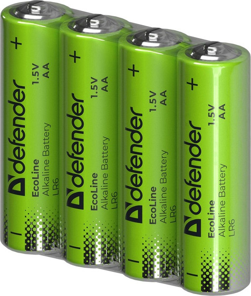 Изображение товара Комплект батареек Defender EcoLine LR6-4S АА / 56031 (4шт)
