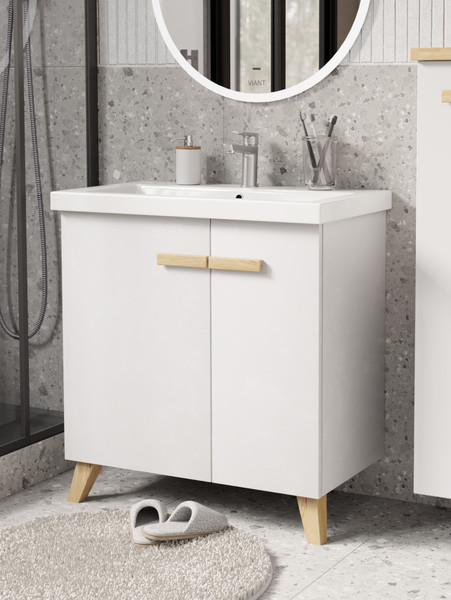 Изображение товара Тумба под умывальник Viant Мюнхен Como 60 / VMUN60COBEL-T2ST (белый)